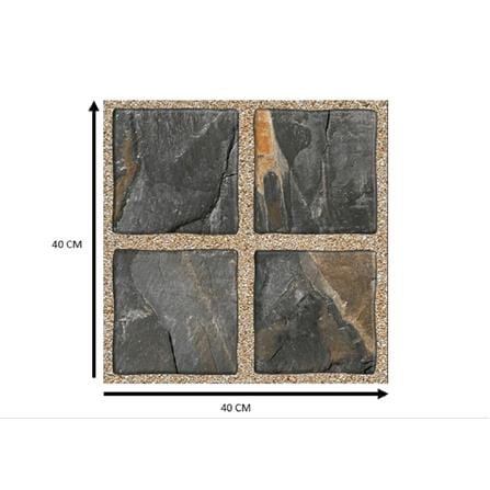 DURAGRES FLOORTILE 40X40CM BOLIN BLACK 0.96M2