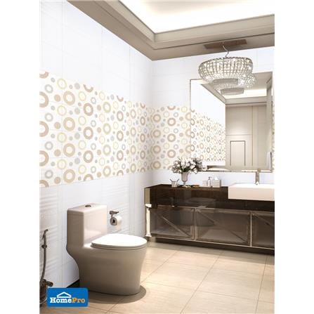 DURAGRES WALLTILE 20X40CM PLAIN WHITE GLOSSY 1.0M2