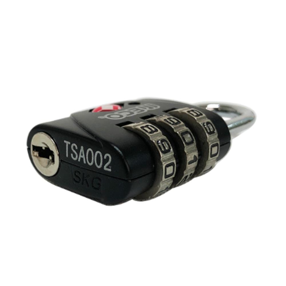 MECO TSA 3-DIGIT DIAL LUGGAGE PADLOCK M533B BLACK