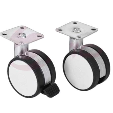 AVIO DIA TWIN WHEEL CASTER+BRAKE 80MM