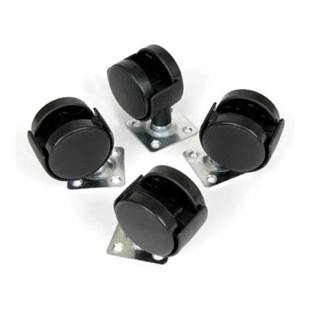 AVIO TWIN WHEEL CASTER FLAT P50MM 4PCS EACH BLACK