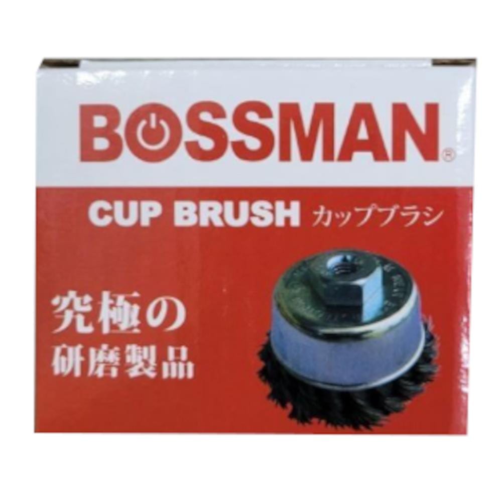 BOSSMAN BS150 M10x1.50MM TWISTED STEEL CUP BRUSH WHEEL