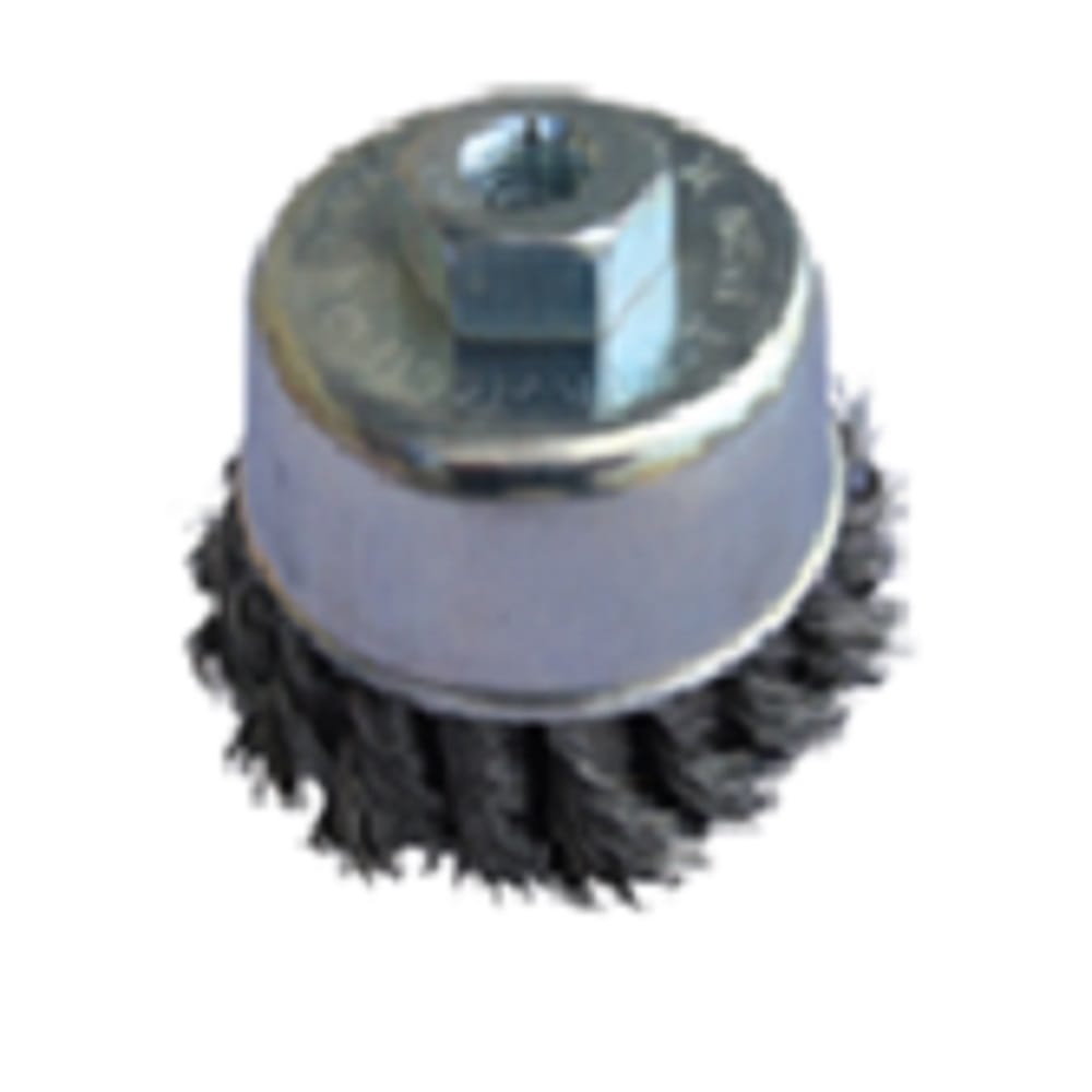 BOSSMAN BS150 M10x1.50MM TWISTED STEEL CUP BRUSH WHEEL