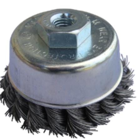 BOSSMAN BS150 M10x1.50MM TWISTED STEEL CUP BRUSH WHEEL