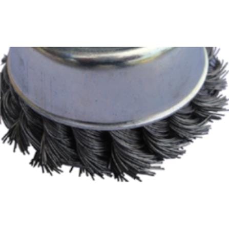 BOSSMAN BS150 M10x1.50MM TWISTED STEEL CUP BRUSH WHEEL
