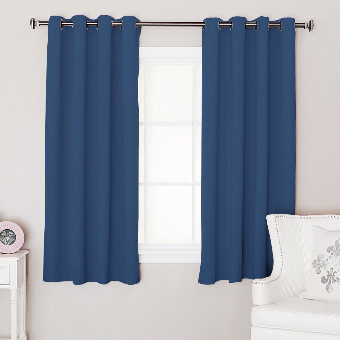 HLS ZAFA UV EYELET CURTAIN 130x180 BLUE