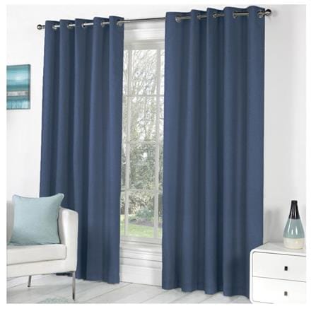 HLS ZAFA UV EYELET CURTAIN 130X220 BLUE