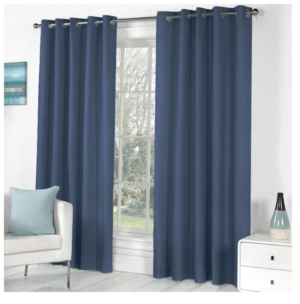 HLS ZAFA UV EYELET CURTAIN 130x250 BLUE
