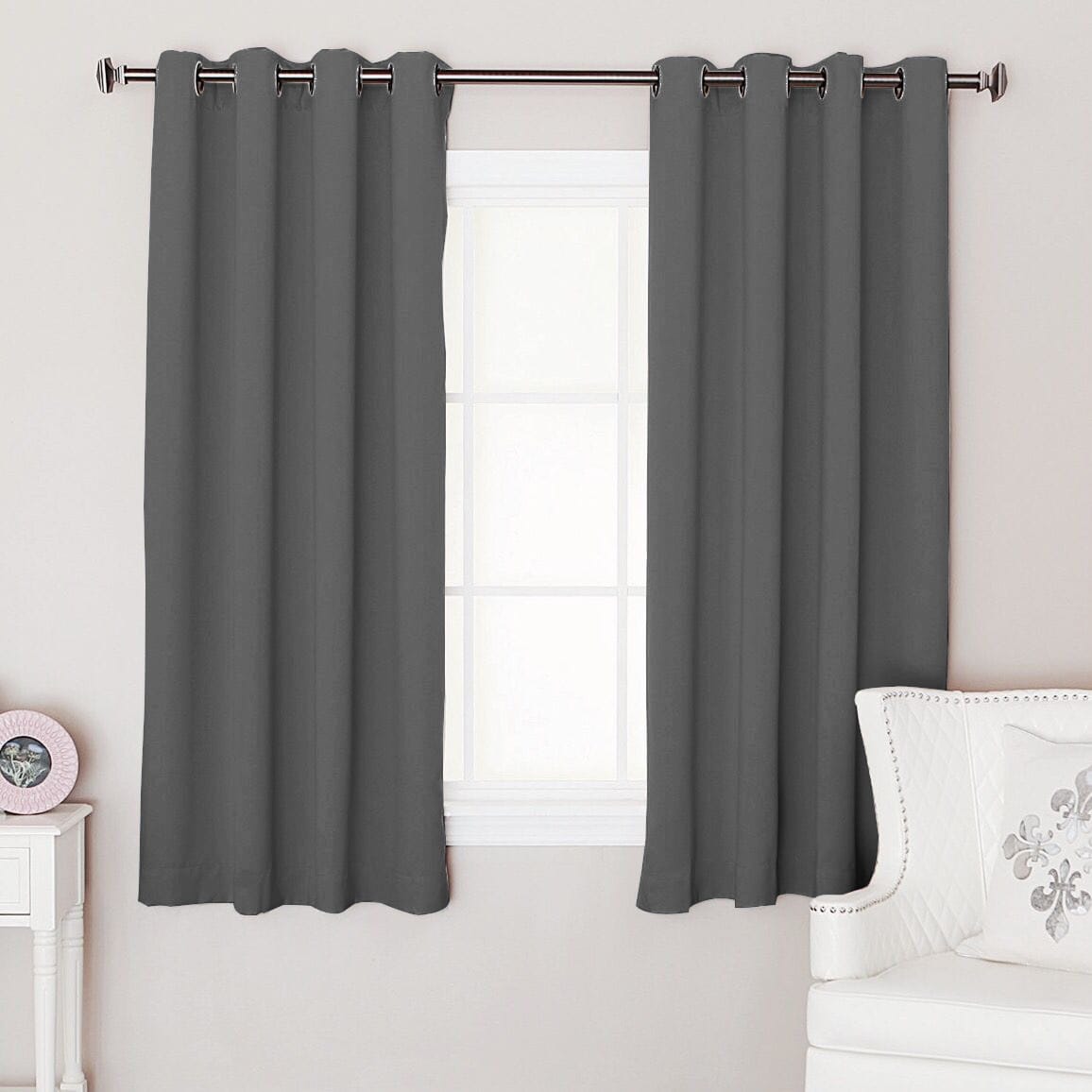 HLS ZAFA UV EYELET CURTAIN130x180 GREY