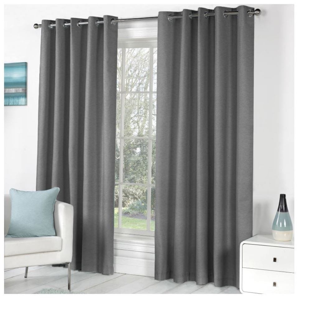 HLS ZAFA UV EYELET CURTAIN 130x250 GREY