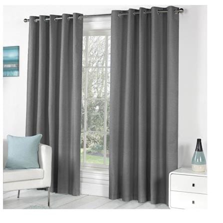 HLS ZAFA UV EYELET CURTAIN 130X220 GREY