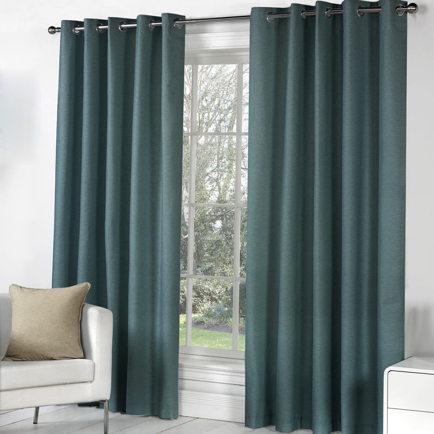 HLS CURTAIN EYELET KIARA UV 130X280CM GREEN