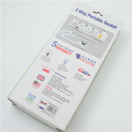 CENTO 3G2M+2USB W/NEON&SURGE CT813NS2USB