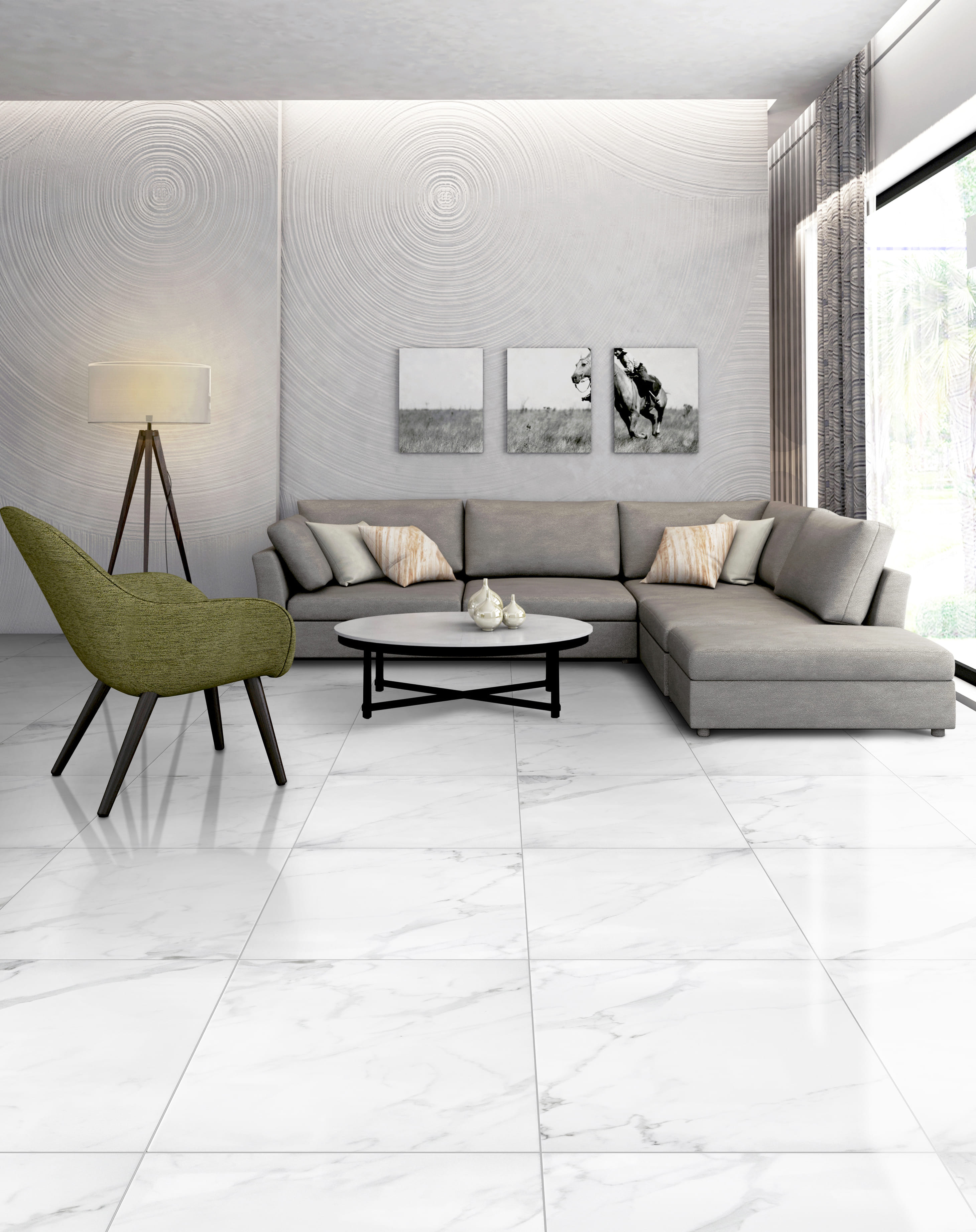 TARA FLOORTILE 60X60CM LITE CARRARA WHITE 1.44M2