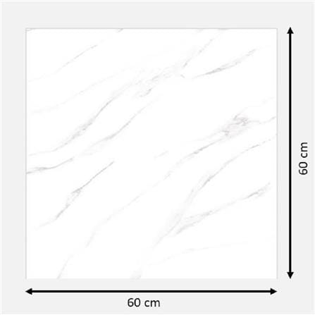 TARA FLOORTILE 60X60CM LITE CARRARA WHITE 1.44M2