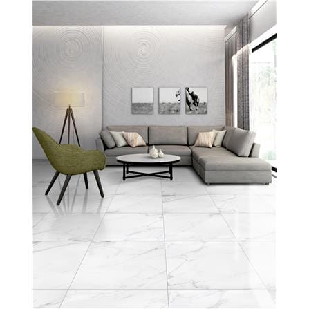TARA FLOORTILE 60X60CM LITE CARRARA WHITE 1.44M2