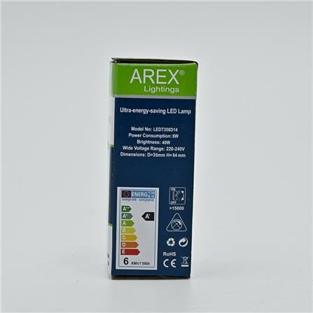 LED BULB T35 6W DAYLIGHT E14 LEDT356D14 AREX