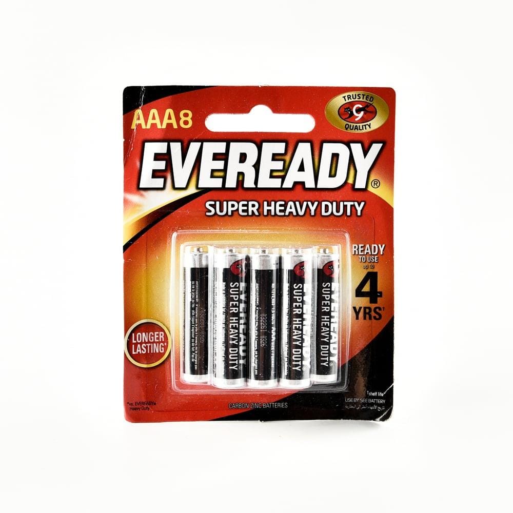 EVEREADY SUPER HEAVY DUTY BATTERY AAA 8PCS 1212BP8M