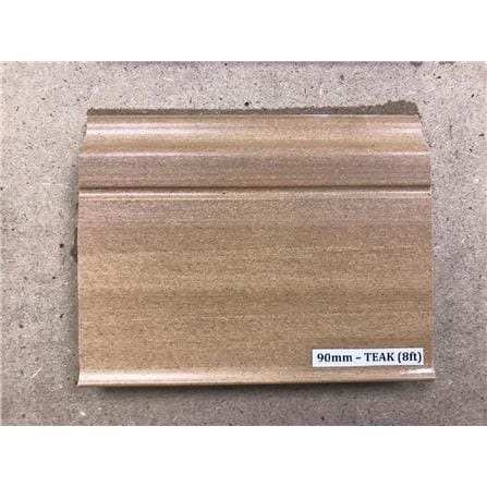 ROSEROSA VINYLTILE SKIRTING PVC TEAK 90MM 8 FEET