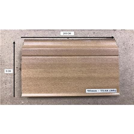 ROSEROSA VINYLTILE SKIRTING PVC TEAK 90MM 8 FEET