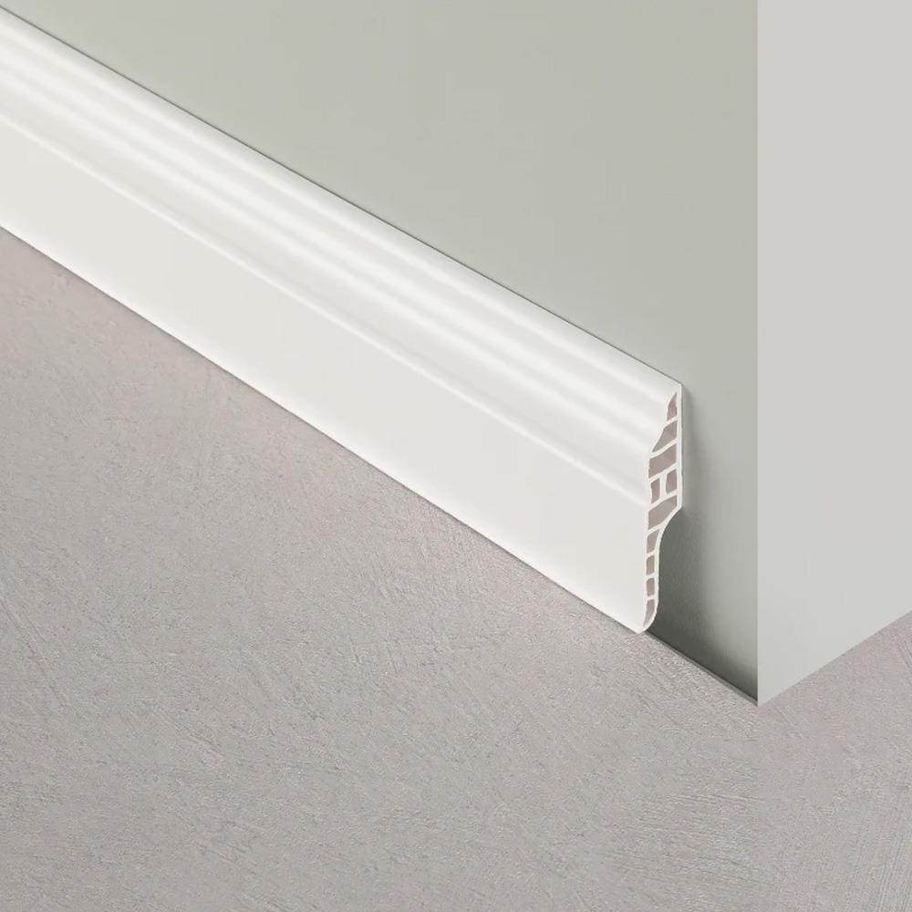 ROSEROSA VINYLTILE SKIRTING PVC WHITE 90MM 8 FEET