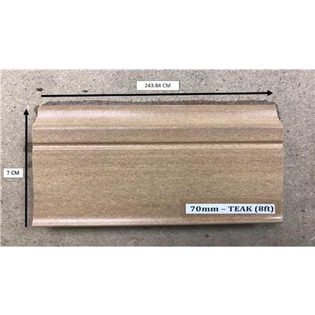 ROSEROSA VINYLTILE SKIRTING PVC TEAK 70MM 8FEET