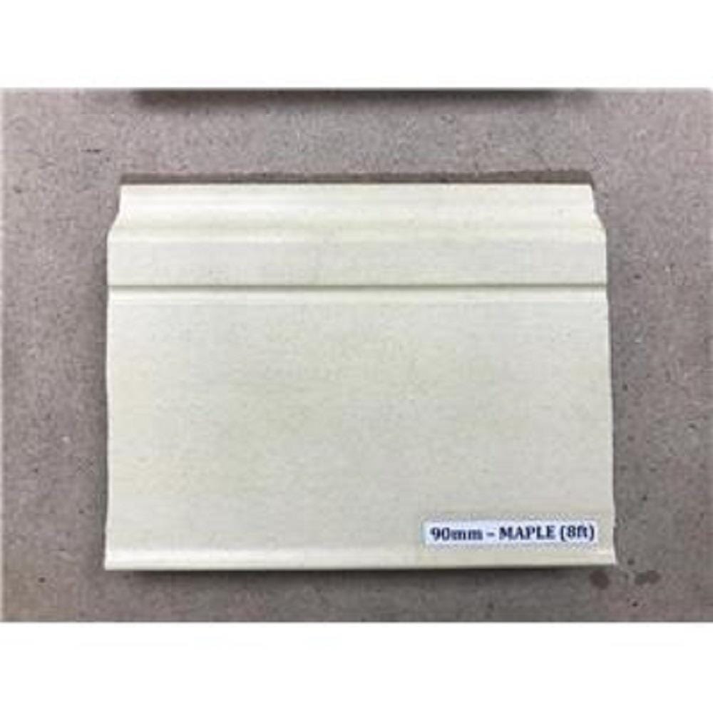 ROSEROSA VINYLTILE SKIRTING PVC WHITE MAPLE 90MM 8FT