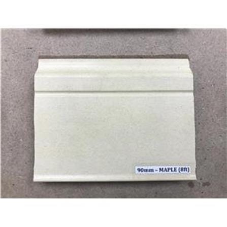 ROSEROSA VINYLTILE SKIRTING PVC WHITE MAPLE 90MM 8FT