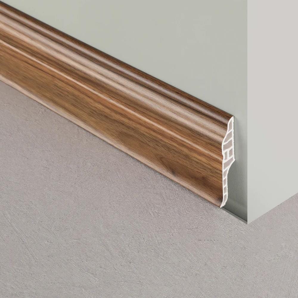 ROSEROSA VINYLTILE SKIRTING PVC WALNUT 90MM 8 FEET