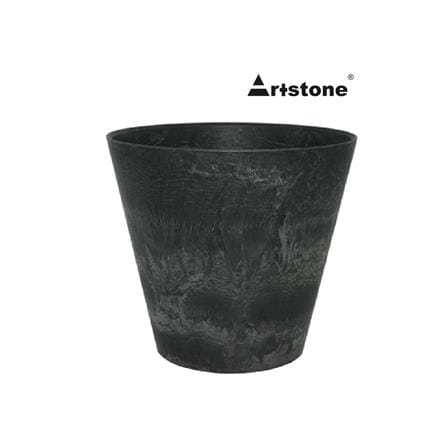 ARTSTONE CLAIRE POT D17 H15 BLACK