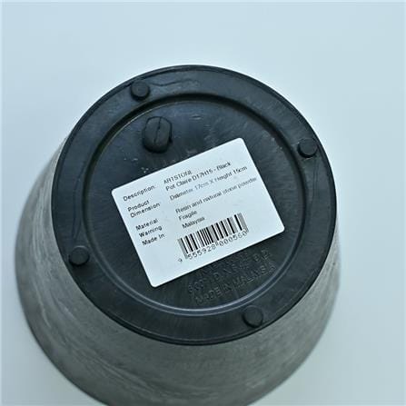 ARTSTONE CLAIRE POT D17 H15 BLACK