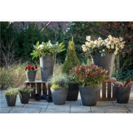 ARTSTONE CLAIRE POT D17 H15 GREY