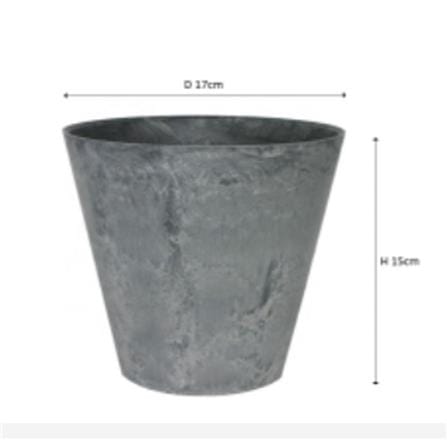 ARTSTONE CLAIRE POT D17 H15 GREY