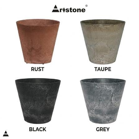 ARTSTONE CLAIRE POT D17 H15 TAUPE