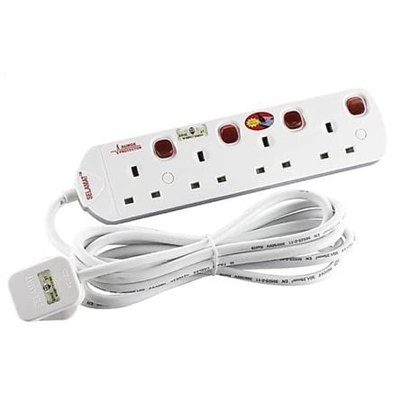 SELAMAT 4 GANG 5 METER EXTENSION WITH NEON&SURGE MA1184-5M