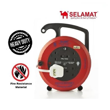 SELAMAT EXTENSION PLUG REEL 4 WAY 2K-244 7M