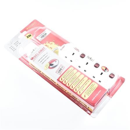 SELAMAT 3 GANG 2 METER EXTENSION WITH NEON&SURGE MA1183-2M