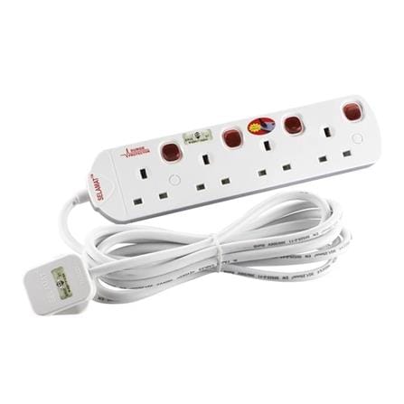 SELAMAT 4 GANG 2 METER EXTENSION WITH NEON&SURGE MA1184-2M