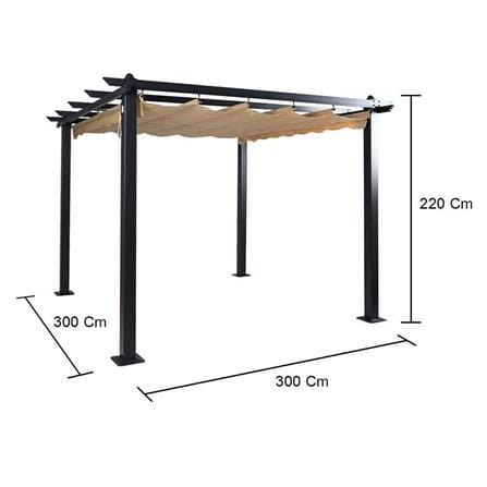 GAZEBO CANVAS FOR YF3809 RELAX TENT 3X3M BROWN