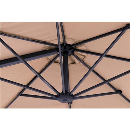 HOMEPRO SPRING UMBRELLA FOR OUTDOOR AND GARDEN YF1134 W300XD300XH250 CM BEIGE
