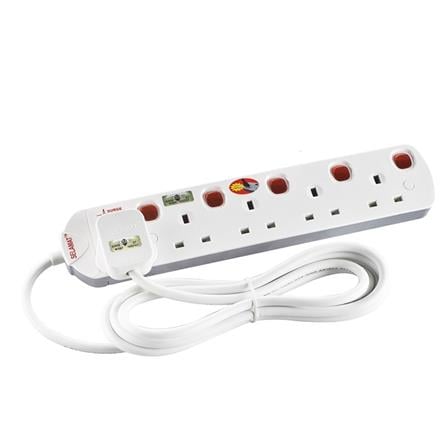 SELAMAT 5 GANG 5 METER EXTENSION WITH NEON&SURGE MA1185-5M