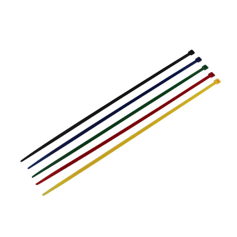 ELECKTA CABLE TIES 8 Inch 3.6 Millimeter MULTI COLORED (100LINE)