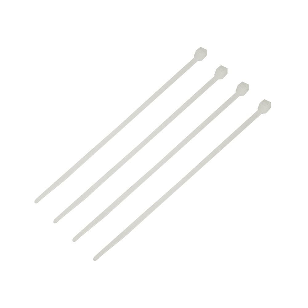 ELECKTA CABLE TIES 6 Inch 3.6 Millimeter WHITE (100 LINE)