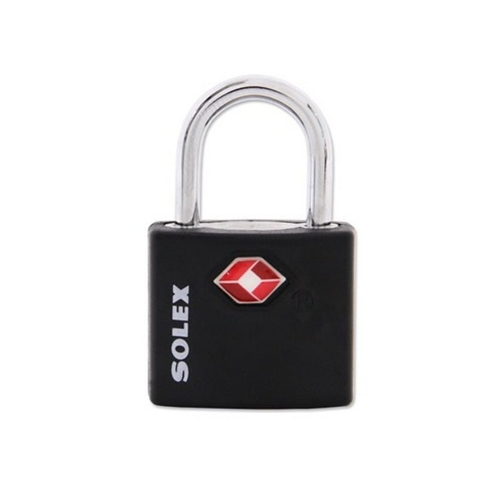 PADLOCK SOLEX TSA K25 27MM BLACK