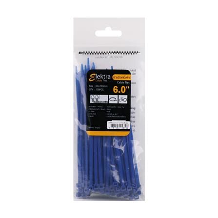 ELECKTA CABLE TIES 6 Inch 3.6 Millimeter BLUE (100 LINE)