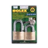 KEYED ALIKE PADLOCK SOLEX MACH250 50MM PB 2EA/SET
