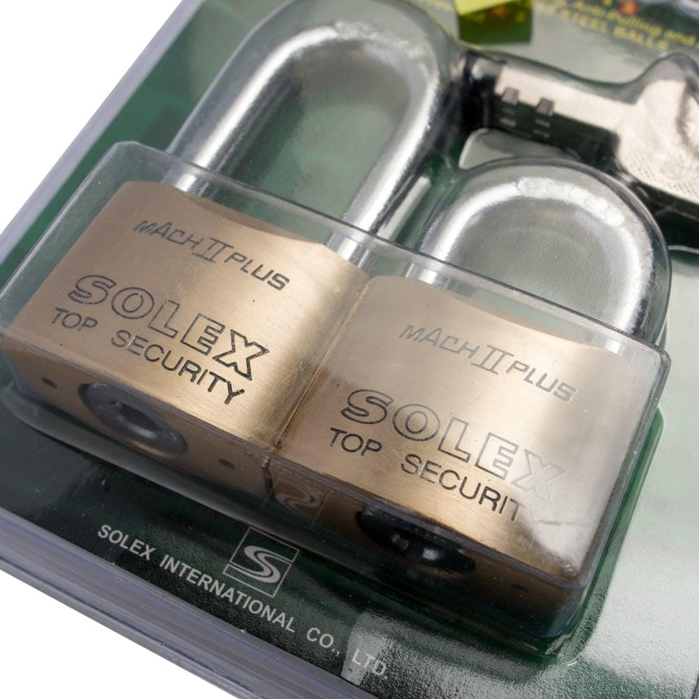 KEYED ALIKE PADLOCK SOLEX MACH240 40MM 2EA/SET