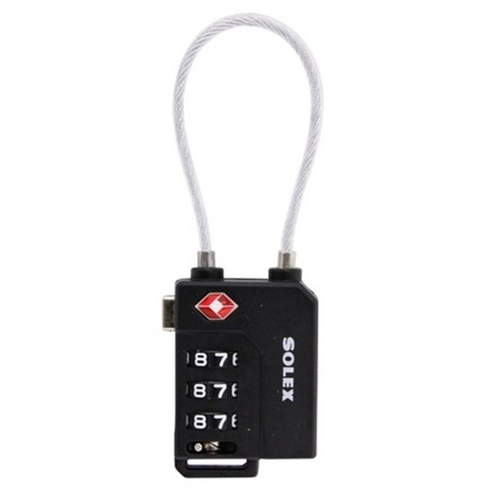 COMBINATION PADLOCK SOLEX TSA 33W 31MM BLACK