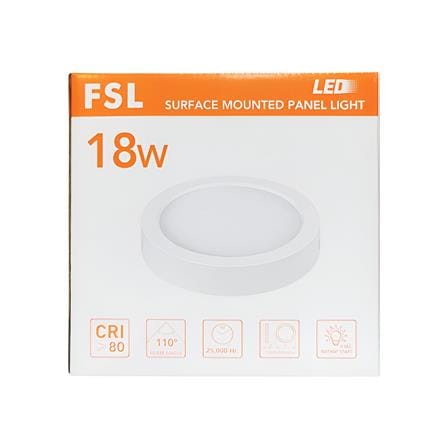 FSL ROUND LED SLIM DOWNLIGHT ACRYLIC WHITE 6INCH 18WATT