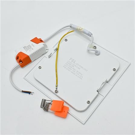 FSL DOWNLIGHT 4" 12W PANEL (SQ) WHITE SQUARE WARM WHITE 3000K